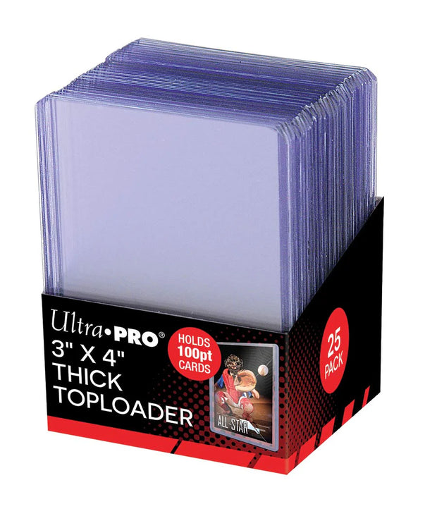 100PT (25) Ultra-Pro Regular Toploaders For Sports Cards