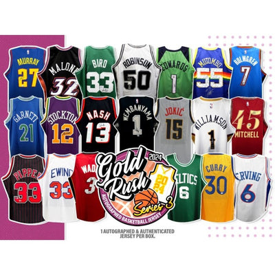 2024 GOLD RUSH Autographed Basketball Jersey Series 3 Box